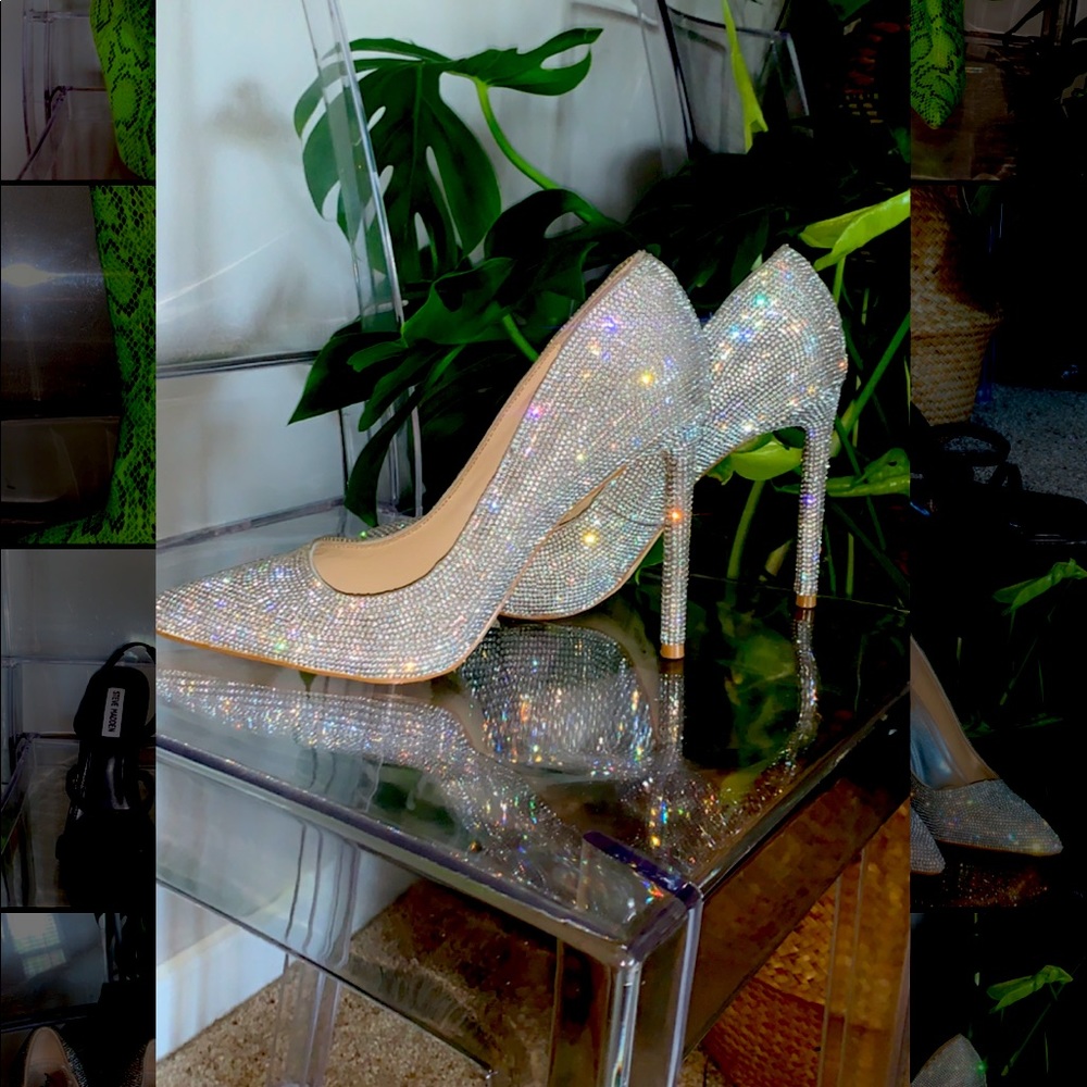 Silver Rhinestone Pump